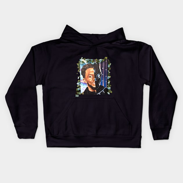 Chadwick / Tchalla Kids Hoodie by Deanna Larmeu